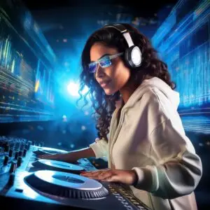 Dj con visuales