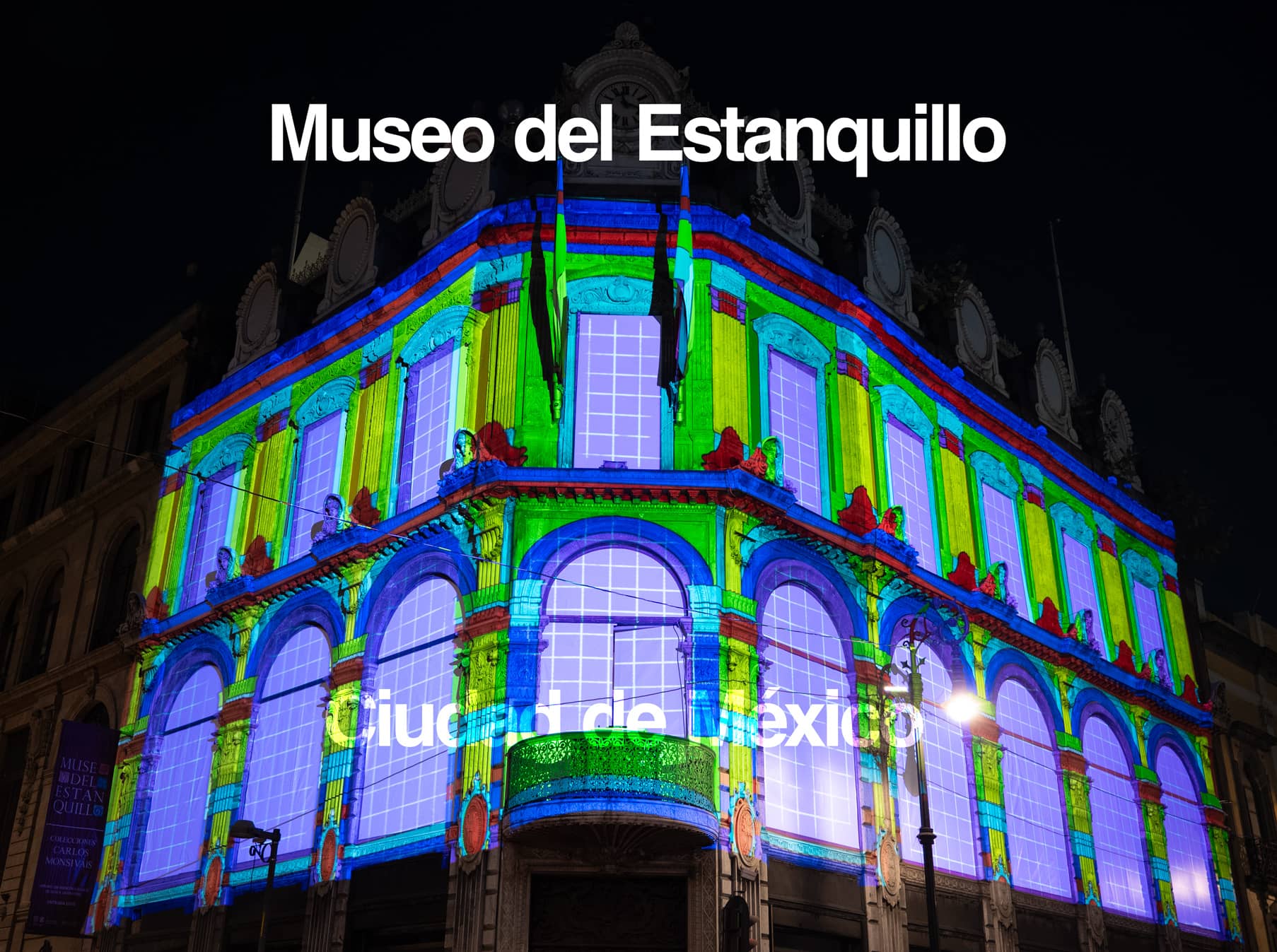 Retícula para mapping en el Museo del Estanquillo, CDMX.